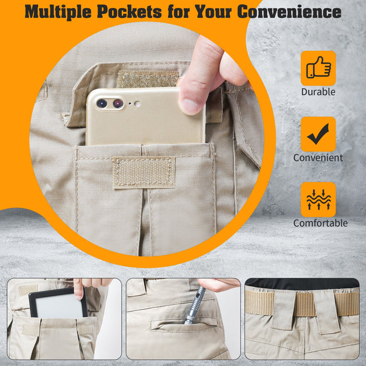 Archon IX8 Waterproof Utility Cargo Pants Khaki