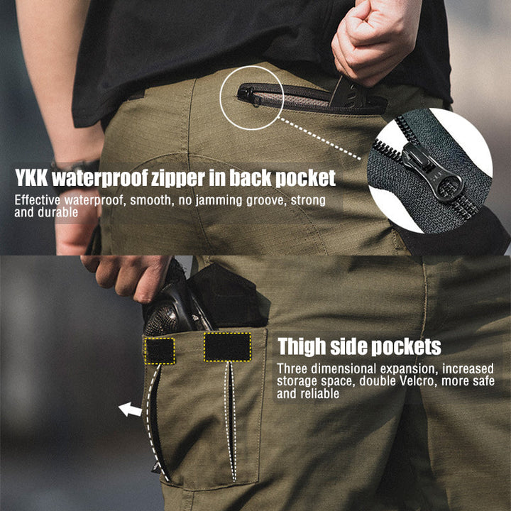 Men's Urban Cargo Trousers Waterproof Ripstop Tactical Pants