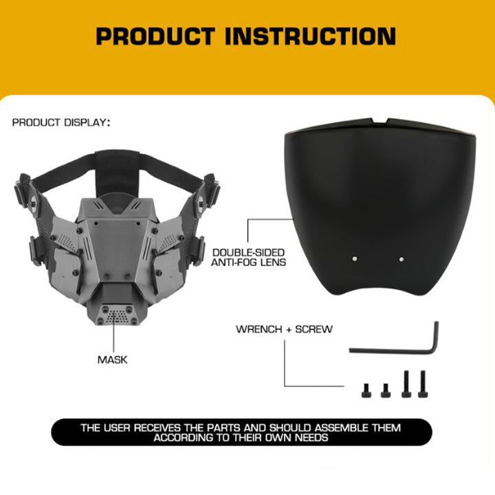 Cyber Commander Detachable Lens Full Face Mask