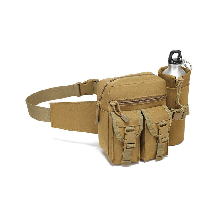Tactical water bottle waist pack in Earth Brown