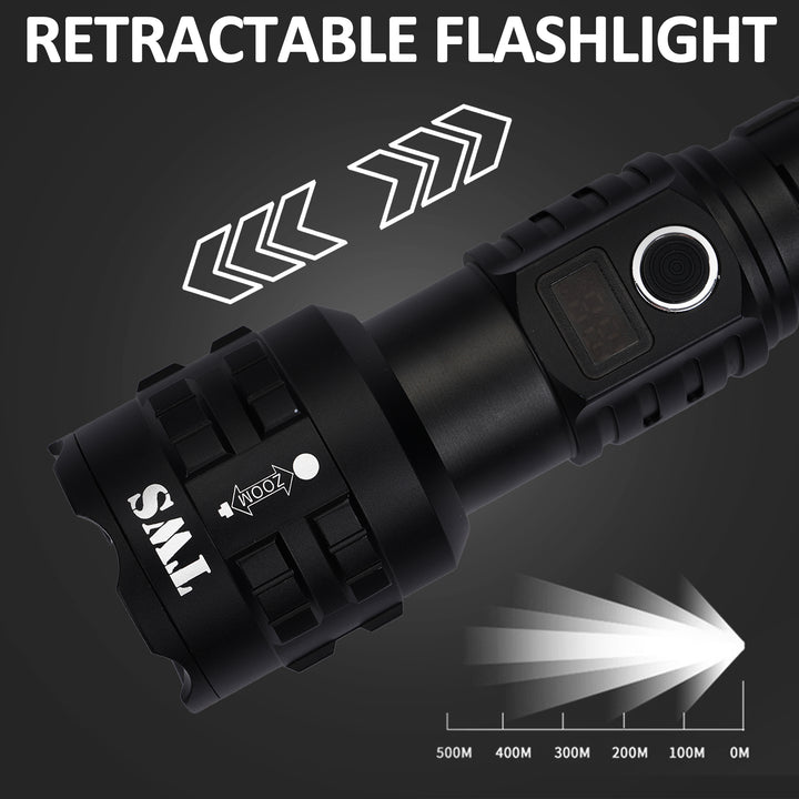 A06 White Spotlight Rechargeable Tactical LED Flashlight