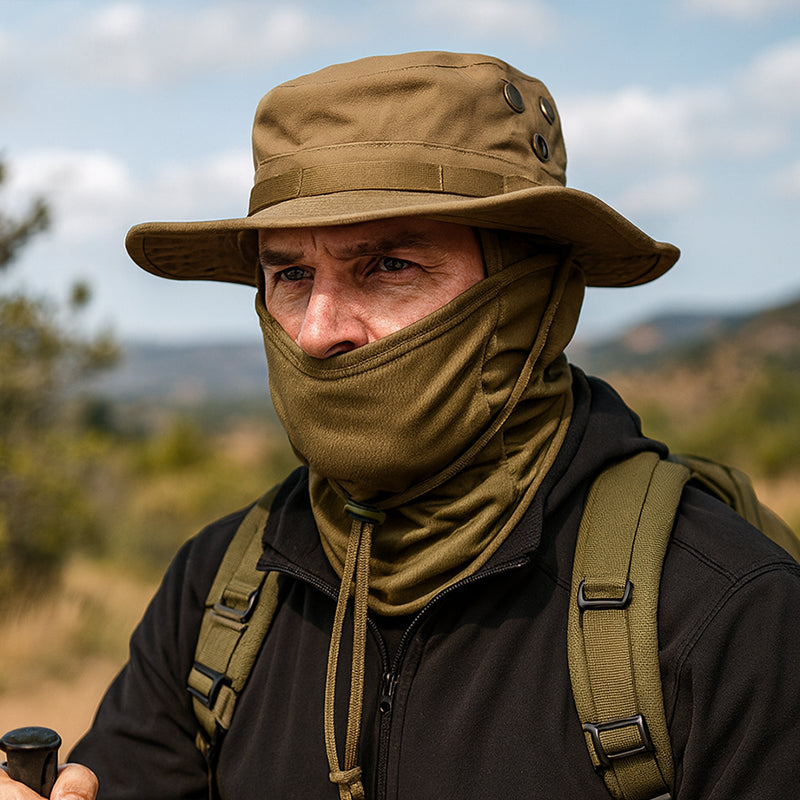 TWS UV Protection Boonie Hat with Balaclava – For Fishing, Hiking, Hunting & Military Use