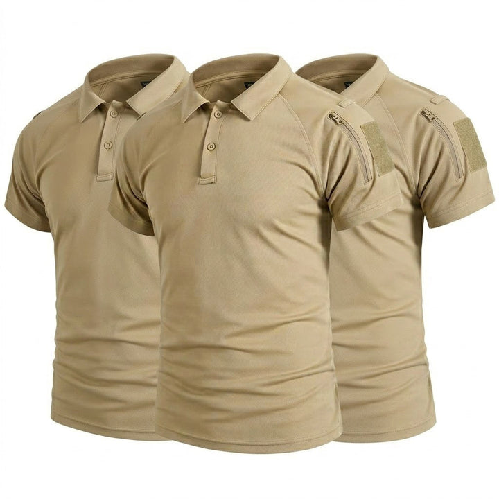 3Pack Men's Quick Dry Polo T-Shirts Short Sleeve UPF 50+ Collared Shirts for Summer