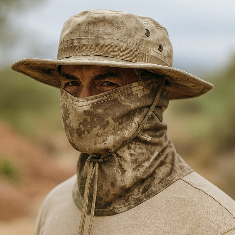 TWS UV Protection Boonie Hat with Balaclava – For Fishing, Hiking, Hunting & Military Use