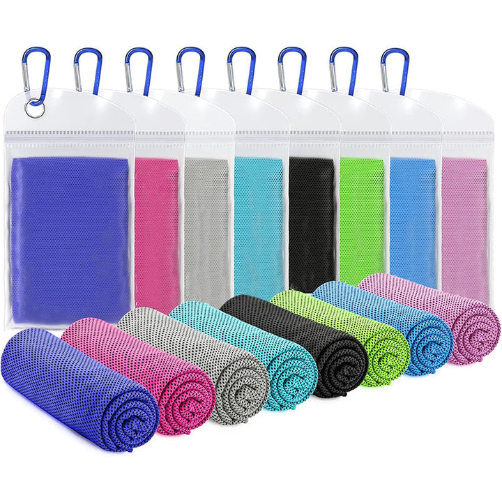 TWS 4 Pack Cooling Towel, Soft Breathable Chilly Microfiber Towel