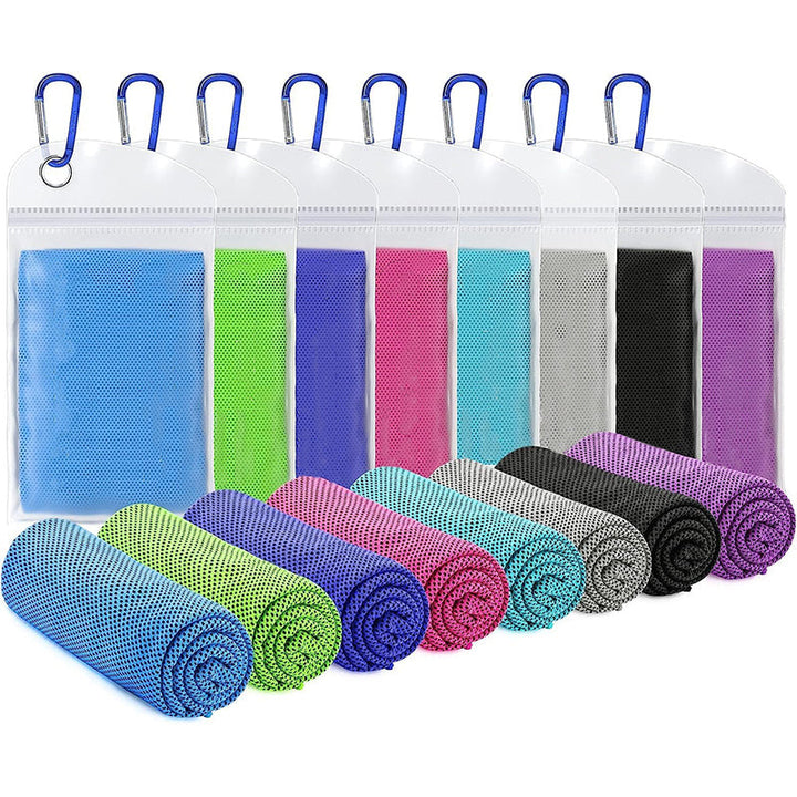 TWS 4 Pack Cooling Towel, Soft Breathable Chilly Microfiber Towel