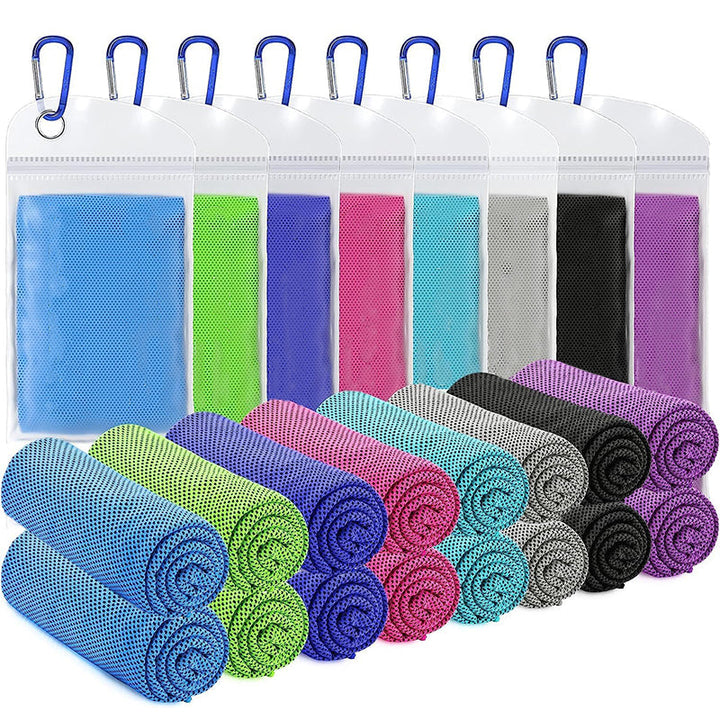 TWS 4 Pack Cooling Towel, Soft Breathable Chilly Microfiber Towel