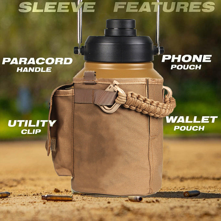 2L/3.8L Portable Cold & Hot Stainless Steel Tactical & Sports Water Bottle