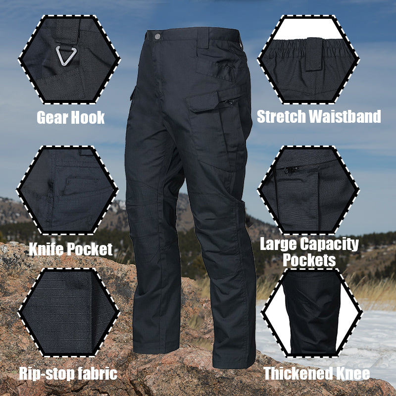 Men's Scout Water Resistant Ripstop Cargo Trousers Tactical Pants