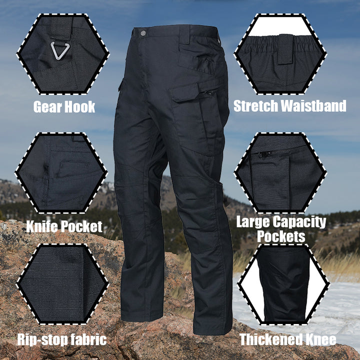 Men's Scout Water Resistant Ripstop Cargo Trousers Tactical Pants