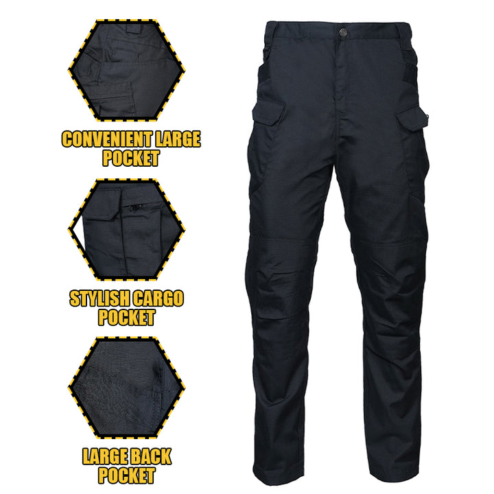 Men's Scout Water Resistant Ripstop Cargo Trousers Tactical Pants