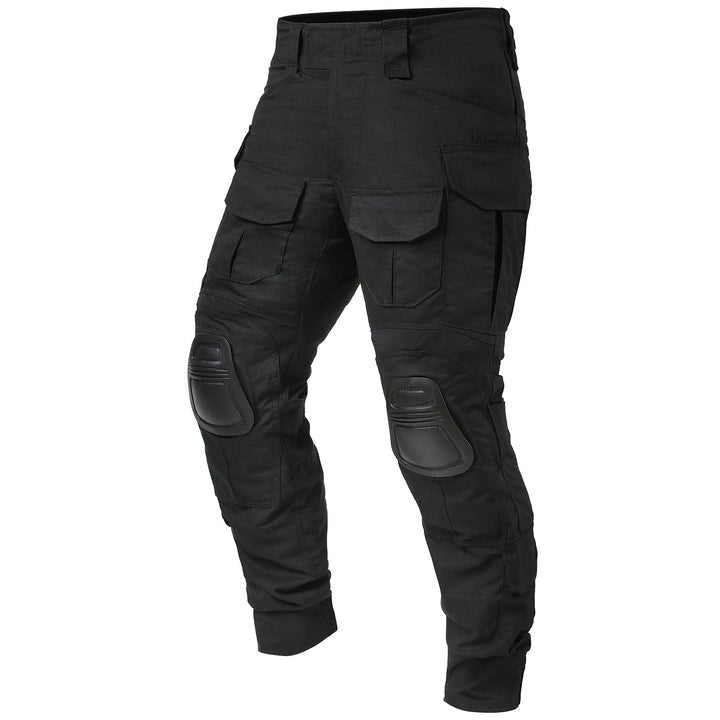 G3 Pro Combat Pants with Knee Pads Rip-Stop Tactical Pants Black