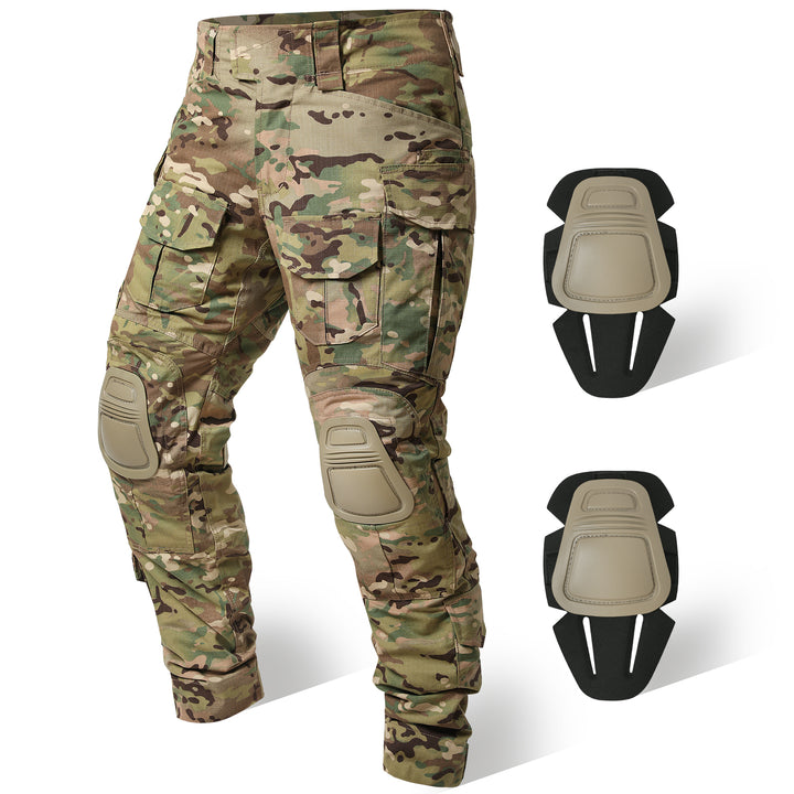 G3 Pro Combat Pants with Knee Pads Rip-Stop Tactical Pants Camouflage