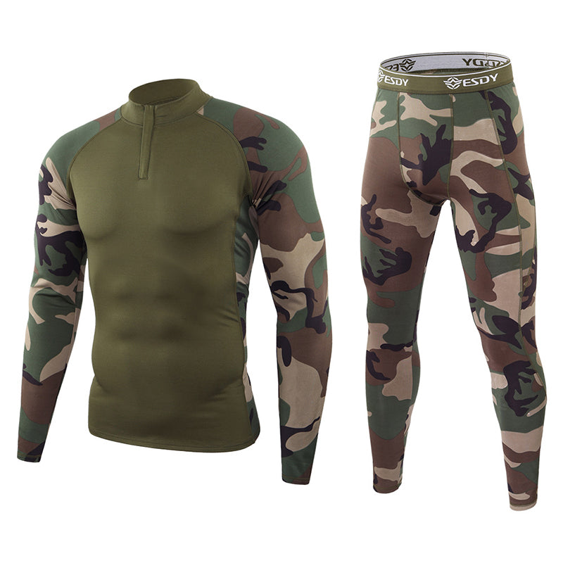 Men's Outdoor Camouflage Underwear Tactical Sports Shapewear Set