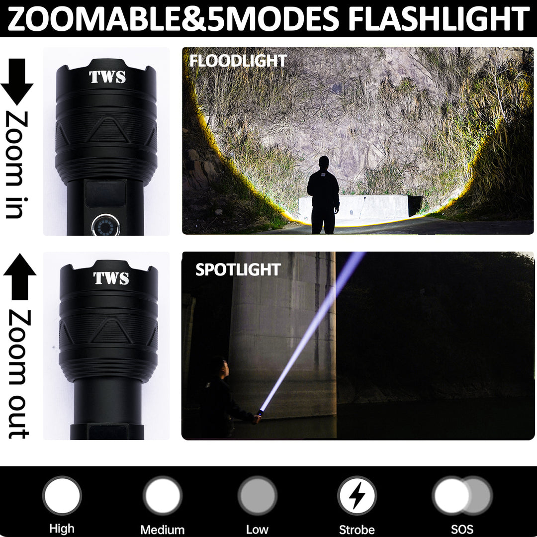 A06-A Waterproof Spotlight Rechargeable Tactical LED Flashlight