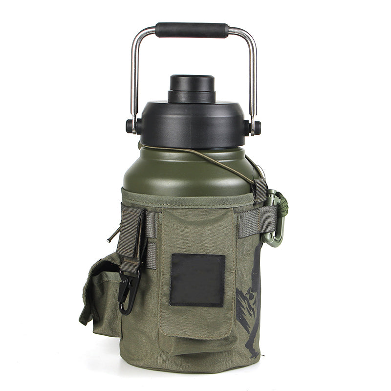 2L/3.8L Portable Cold & Hot Stainless Steel Tactical & Sports Water Bottle