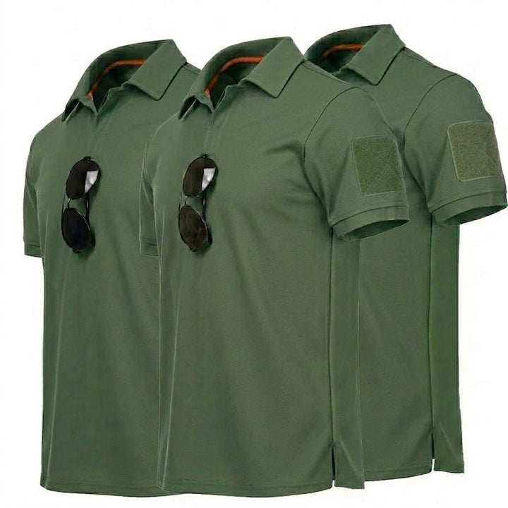 3pack Tactical Men’s Quick-Dry Wear-resistant T-Shirts Polo for Summer