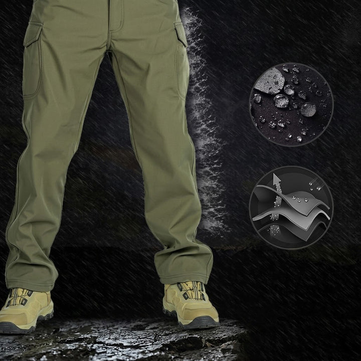 Men's Water-Resistant Tactical Multi-Pocket Softshell Pants
