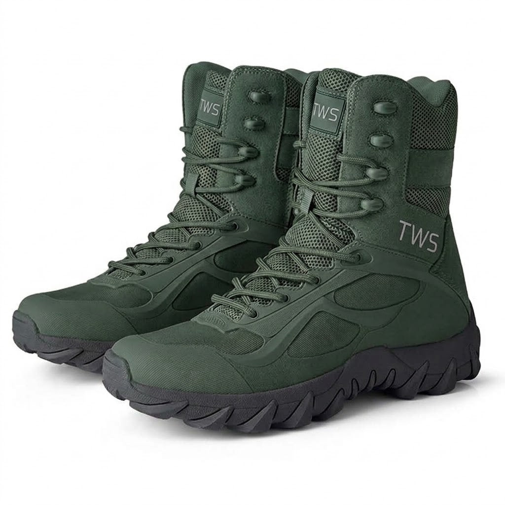 TWS Men’s High-Top Tactical Lightweight Outdoor Combat Boots