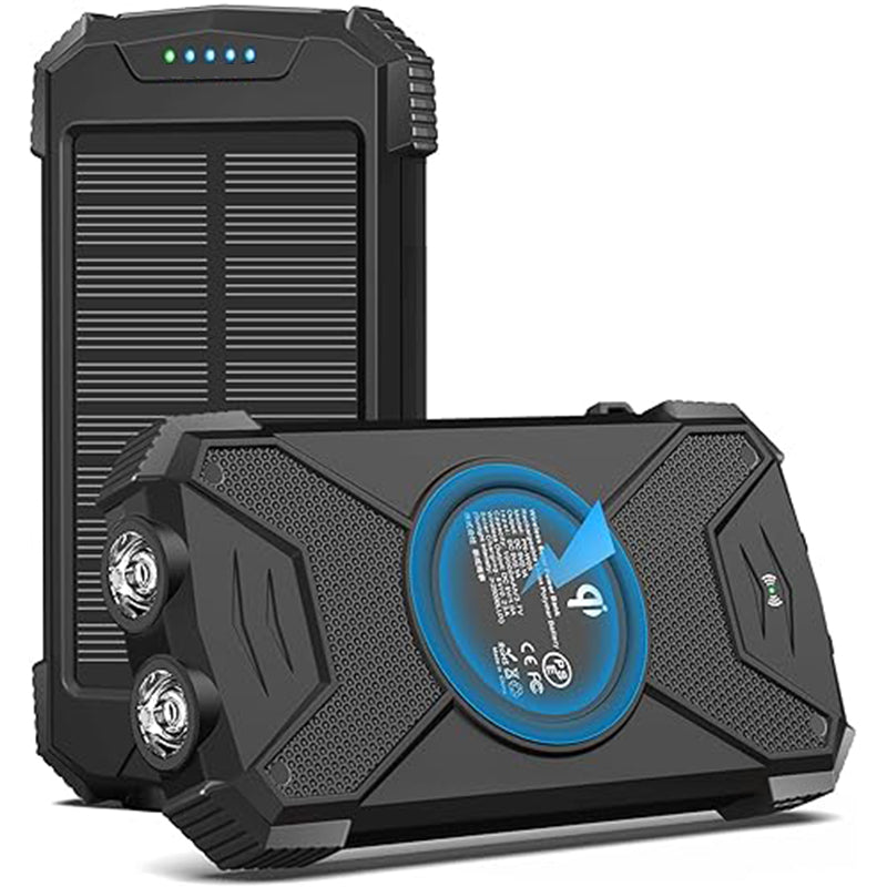 TWS Solar Charger Power Bank 10,000mAh, 20W Fast Charging