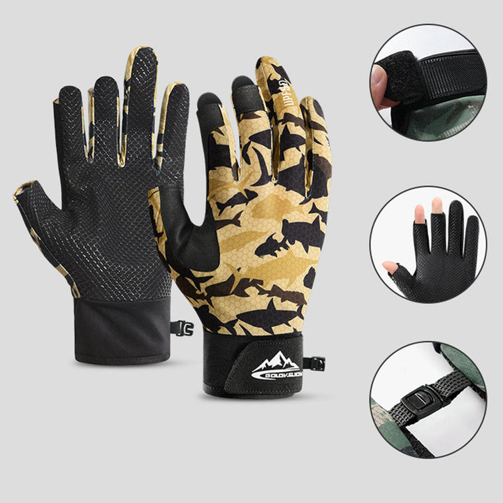 TWS Sun Protection Fingerless Fishing Gloves