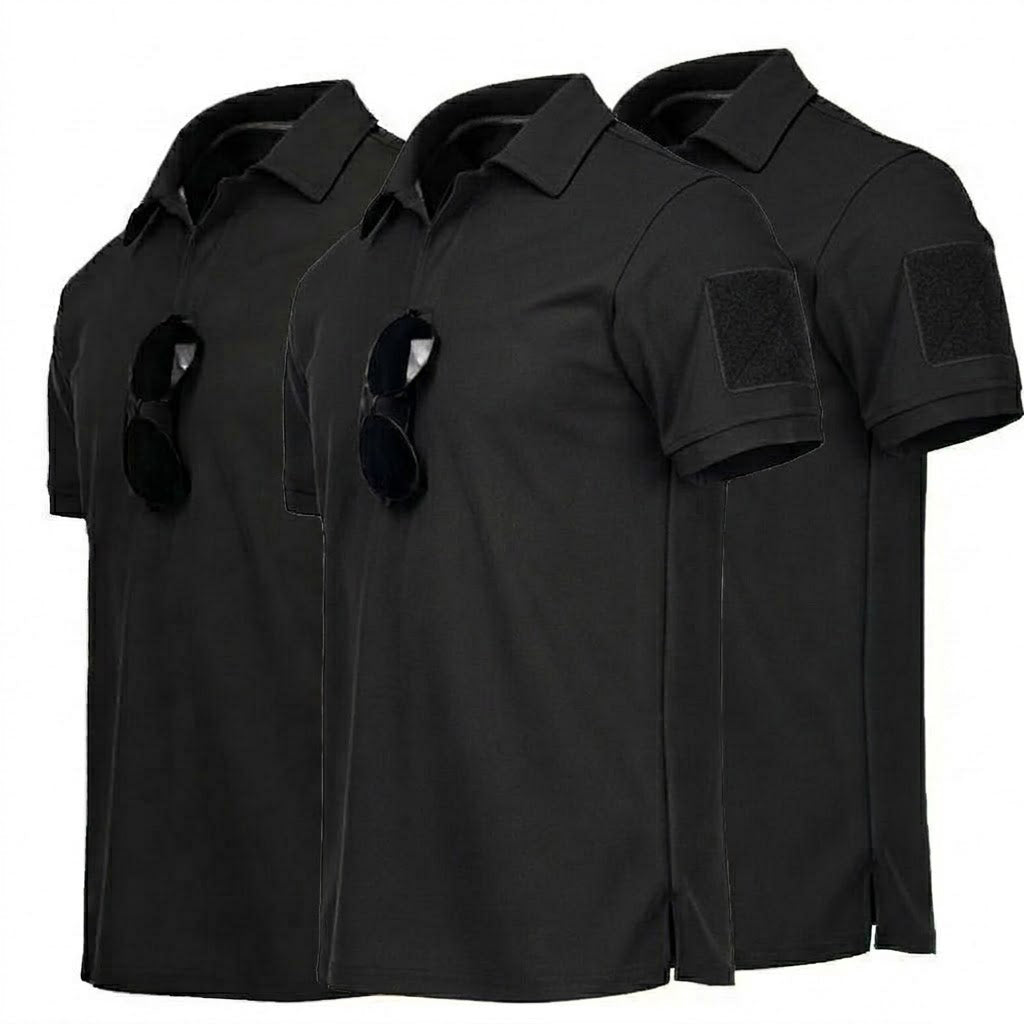 3pack Tactical Men’s Quick-Dry Wear-resistant T-Shirts Polo for Summer
