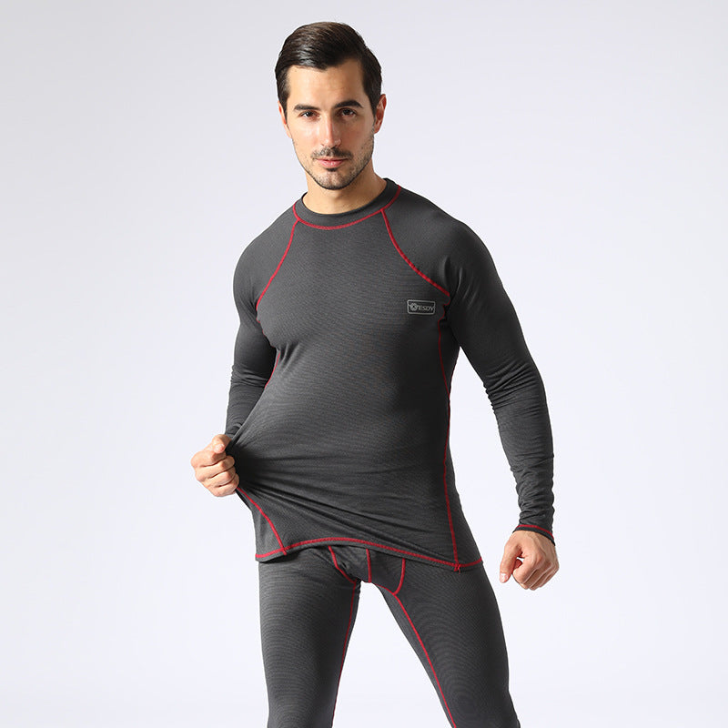 Men's Warm Fleece Training Tactical Sports Shapewear Set