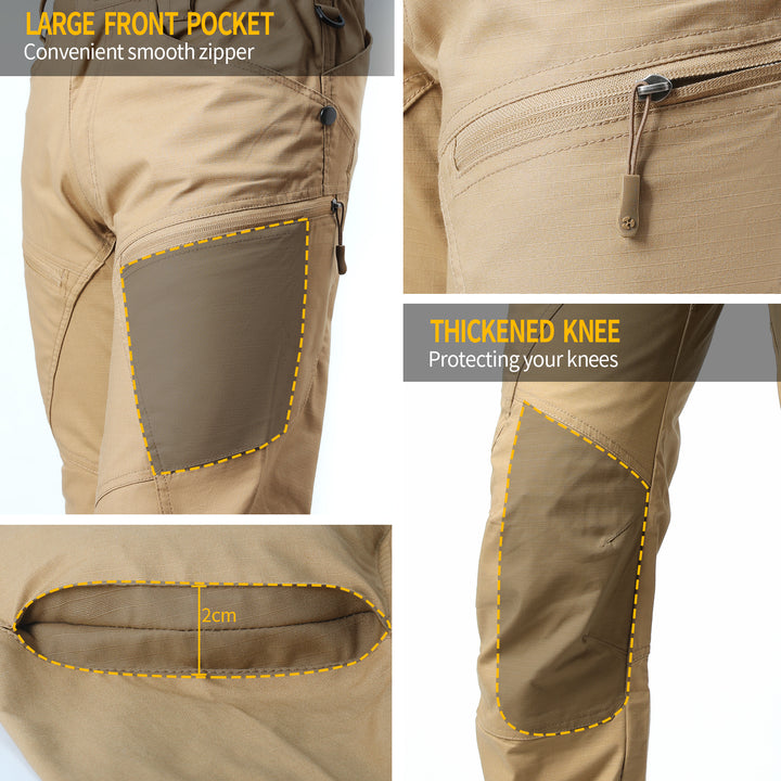 Men's Urban Pro Stretch Tactical Cargo Trousers Desert Brown