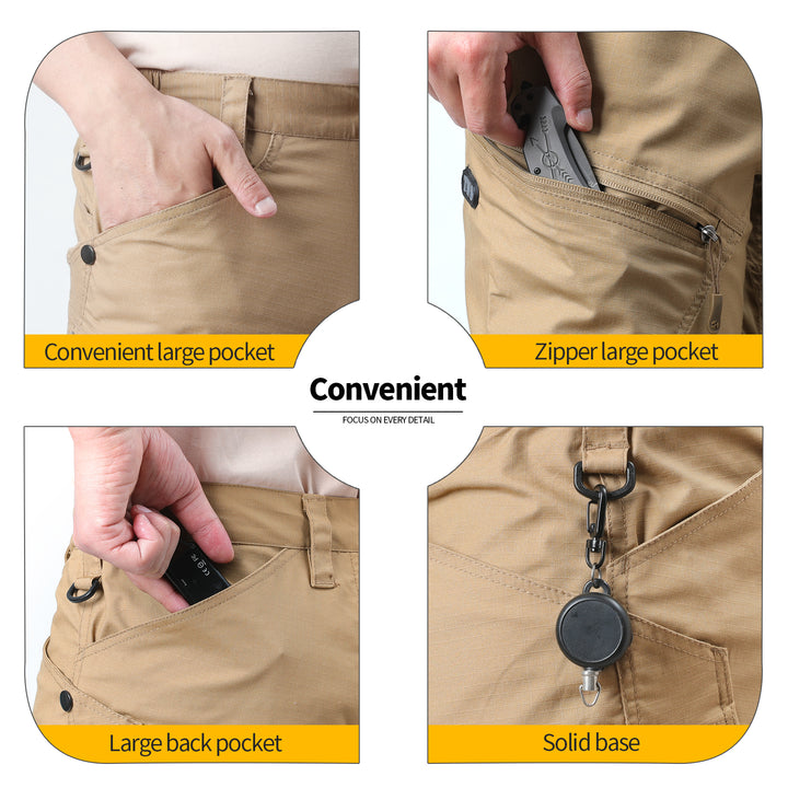 Men's Urban Pro Stretch Tactical Cargo Trousers Desert Brown