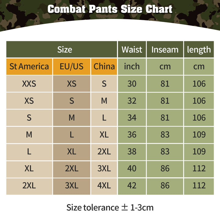 G3 Pro Combat Pants with Knee Pads Rip-Stop Tactical Pants Dark Camo