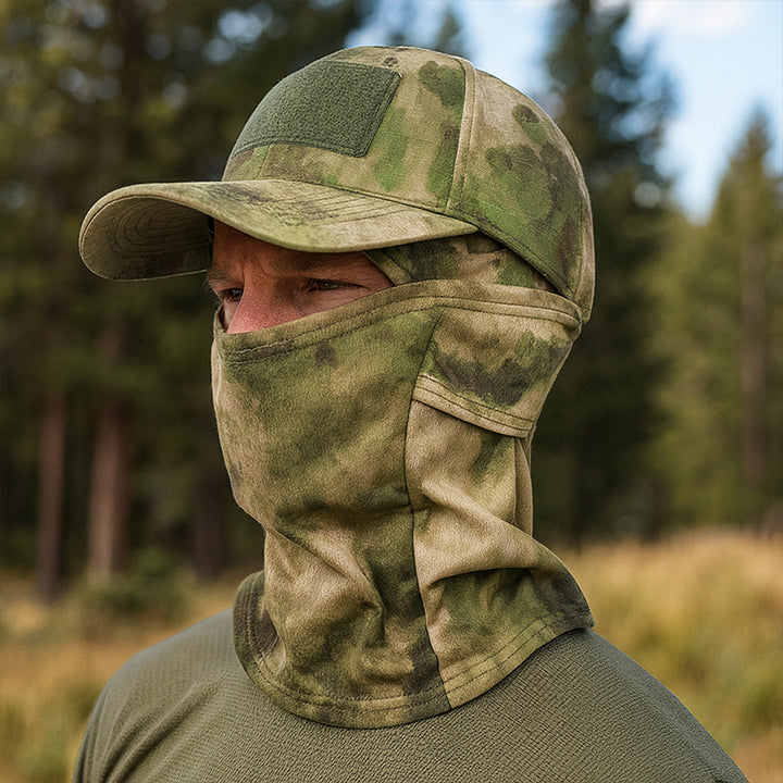 TWS UV Protection Hat with Balaclava – For Fishing, Hiking, Hunting & Military Use
