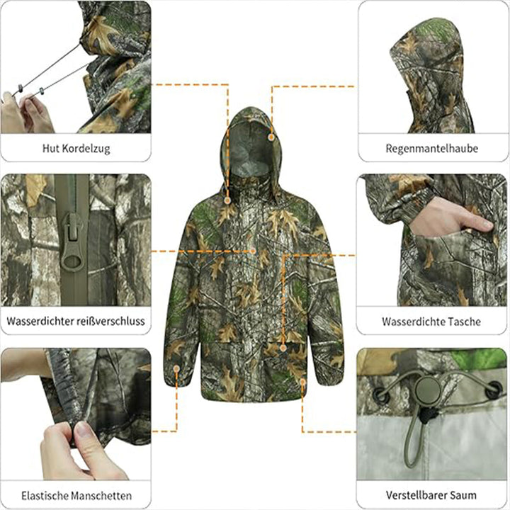 TWS Hunting Rain Suit - Men's Waterproof & Lightweight Rain Coat