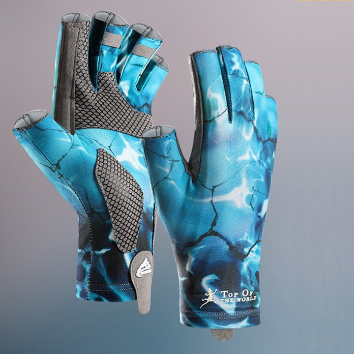 TWS Sun Protection Fingerless Fishing Gloves