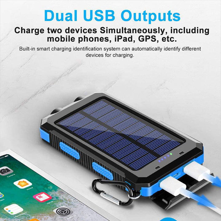 TWS Solar Charger Power Bank 10,000mAh, 20W Fast Charging