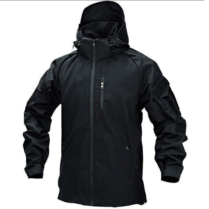 Men's Tactical Hooded Waterproof Jacket – Outdoor Utility Windbreaker