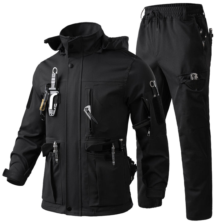 Men's Jacket & Cargo Pants Set Tactical Uniform – Multi-Pocket Windproof Workwear Outfit