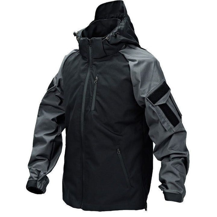 Men's Tactical Hooded Waterproof Jacket – Outdoor Utility Windbreaker