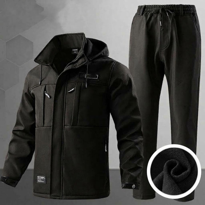 Men's Softshell Fleece-Lined Clothing Suit Waterproof Tactical Uniform