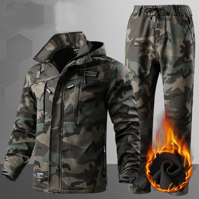 Men's Softshell Fleece - Lined Clothing Suit Waterproof Tactical Uniform - TWS USA