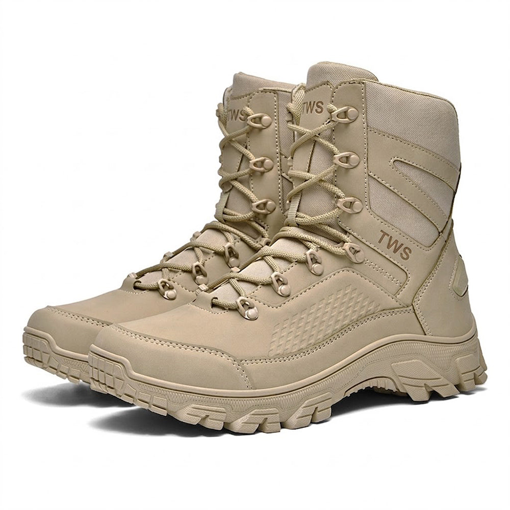 Men’s High-Top Tactical Hiking Boots – Rugged Outdoor Combat Boots with Traction Sole