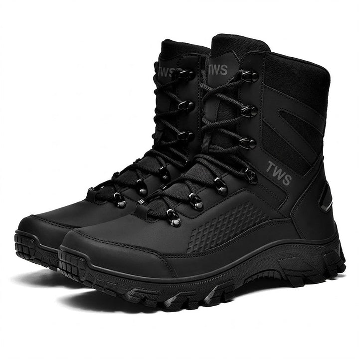 Men’s High-Top Tactical Hiking Boots – Rugged Outdoor Combat Boots with Traction Sole