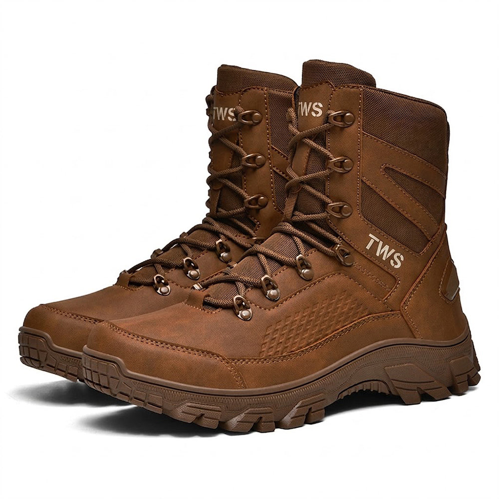 Men’s High-Top Tactical Hiking Boots – Rugged Outdoor Combat Boots with Traction Sole