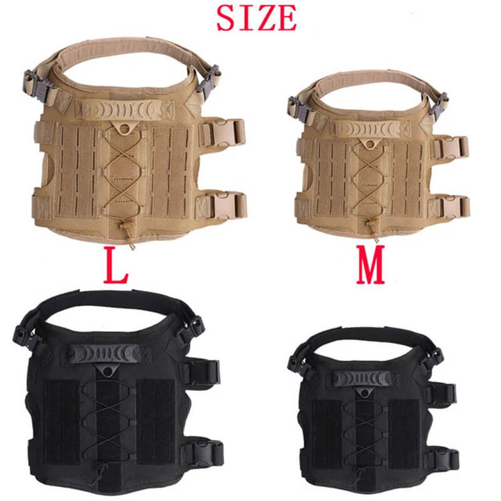 Nylon Tactical Service Dog Harness Heavy Duty Dog Training Harness