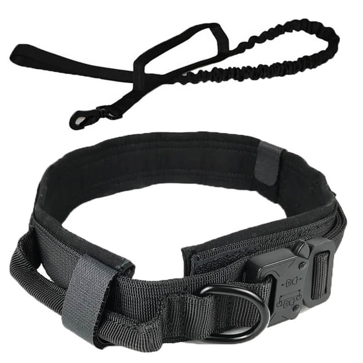 Adjustable Tactical Dog Collar with Leash, 1.5'' Width Nylon Military Training Dog Collar